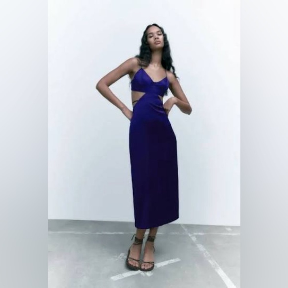Zara Women's Maxi Dress in Deep Blue